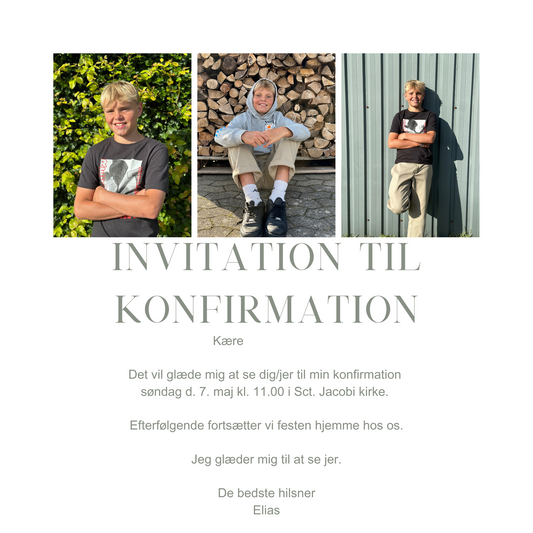 3 billeder invitation